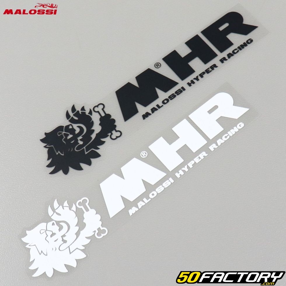 adesivi Malossi MHR 150x30mm bianco e nero - Parte, decorazione moto